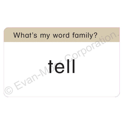 Learning Line: Word Families Flash Cards Grade 1-2