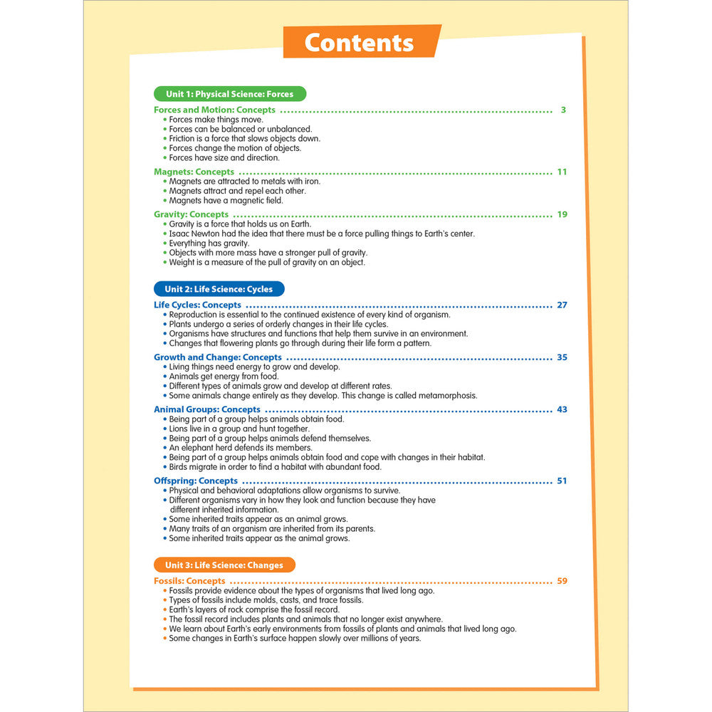 Skill Sharpeners: Science Workbook Grade 3 Paperback