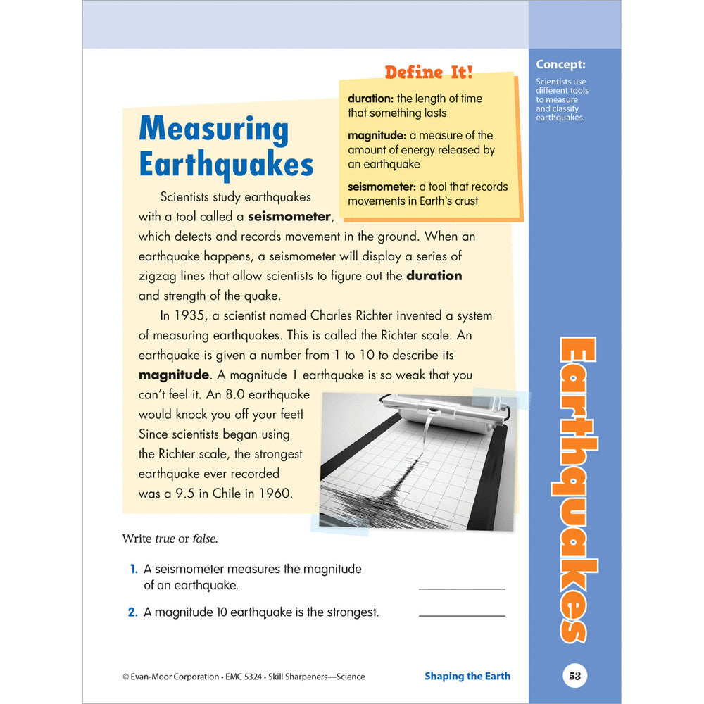 Skill Sharpeners: Science Workbook Grade 4 Paperback