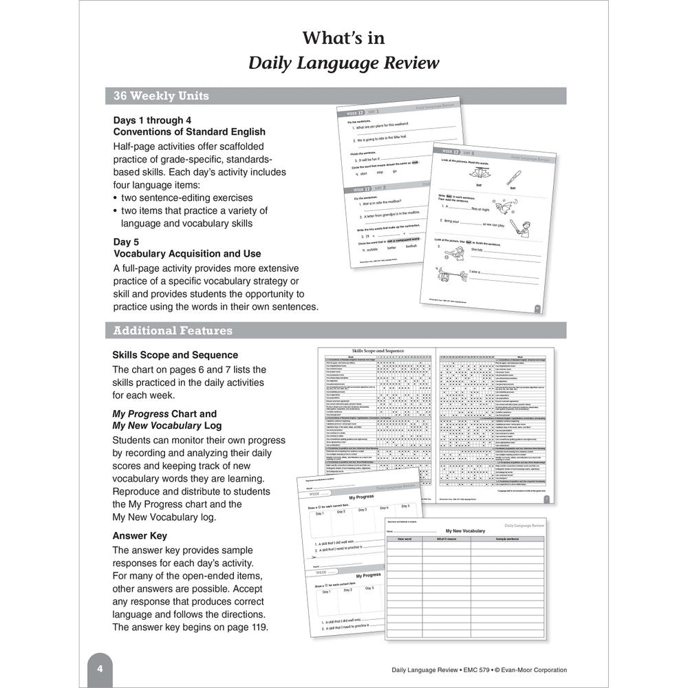 Daily Language Review, Teacher Resource Book Grade 1 Paperback