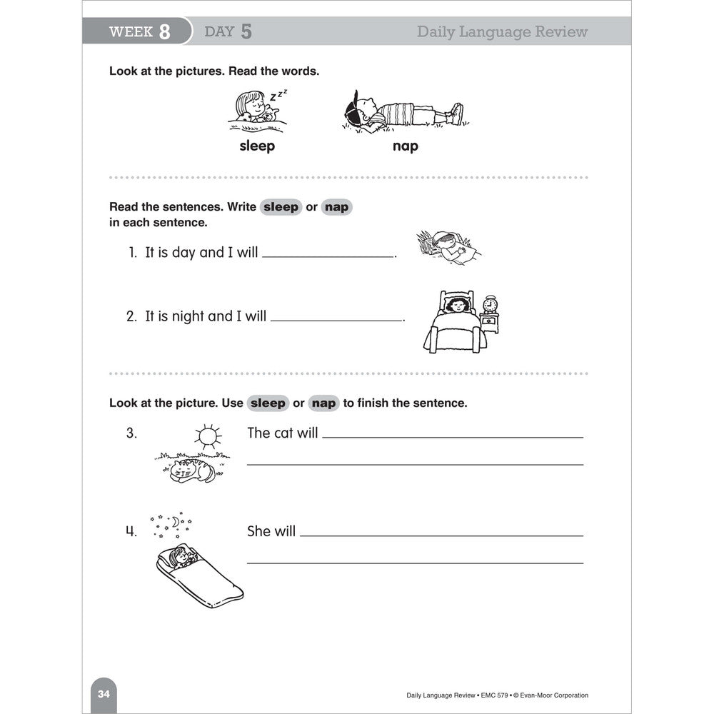 Daily Language Review, Teacher Resource Book Grade 1 Paperback