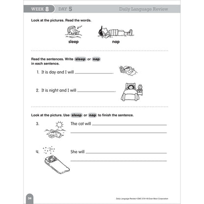 Daily Language Review, Teacher Resource Book Grade 1 Paperback