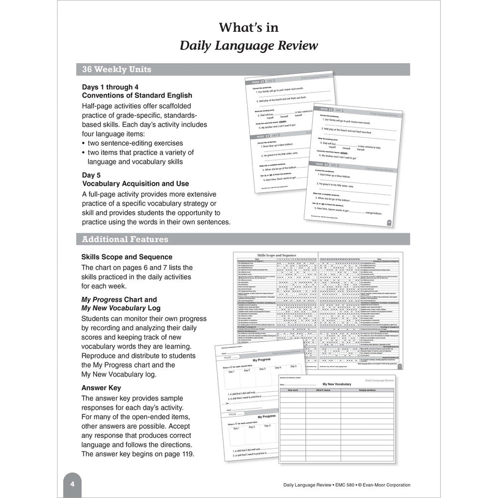 Daily Language Review, Teacher Resource Book Grade 2 Paperback
