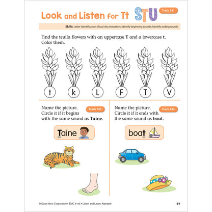 Listen and Learn: Alphabet Activity Book Grade K Paperback