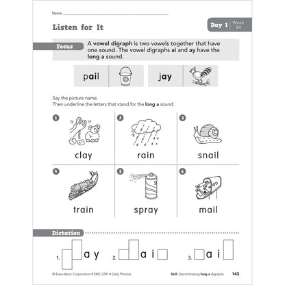 Daily Phonics, Student Workbook Grade 1 Paperback