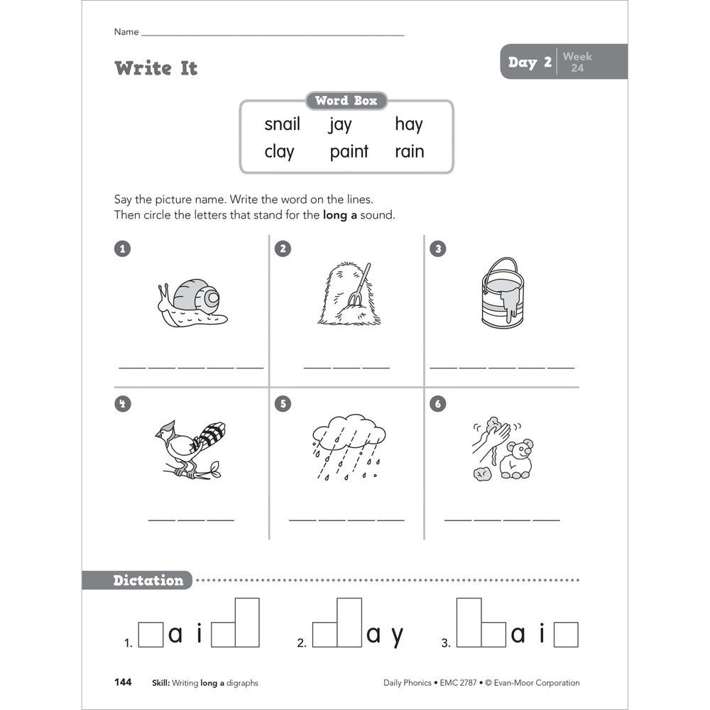 Daily Phonics, Student Workbook Grade 1 Paperback