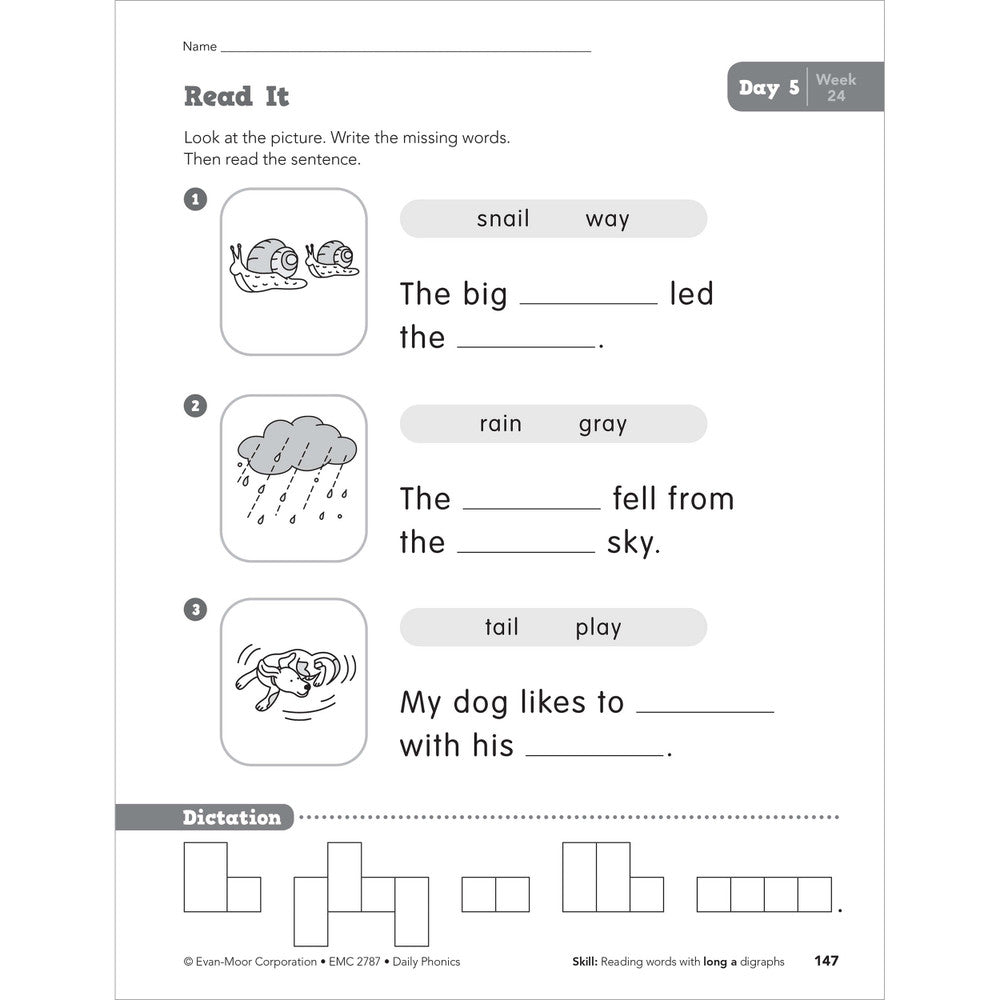 Daily Phonics, Student Workbook Grade 1 Paperback