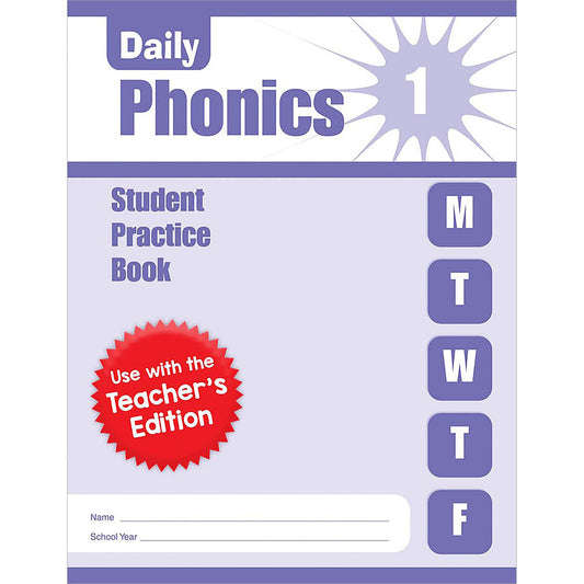 Daily Phonics, Student Workbook Grade 1 Paperback
