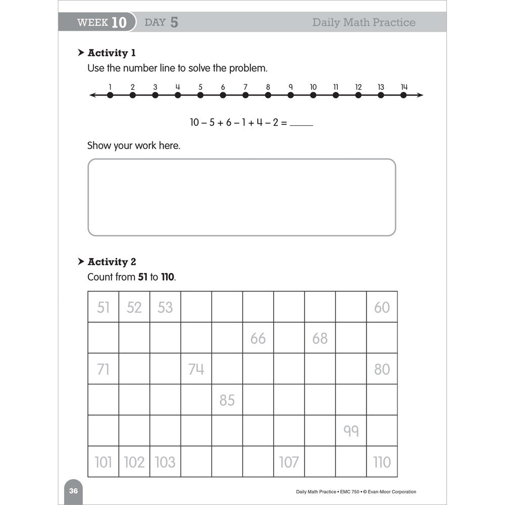 Daily Math Practice, Teacher Resource Book Grade 1 Paperback