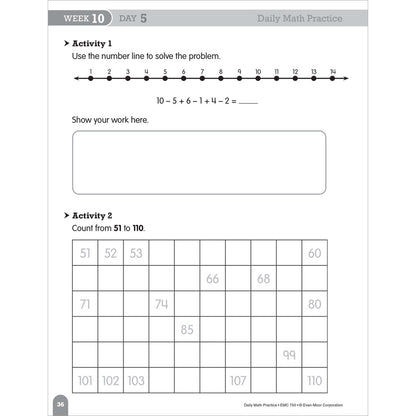 Daily Math Practice, Teacher Resource Book Grade 1 Paperback
