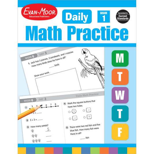 Daily Math Practice, Teacher Resource Book Grade 1 Paperback