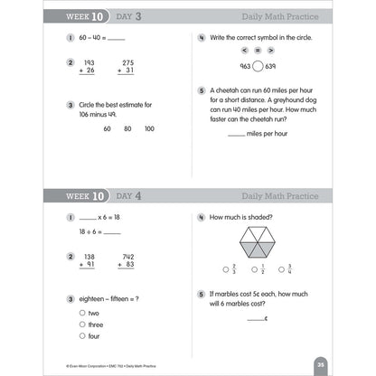 Daily Math Practice, Teacher Resource Book Grade 3 Paperback