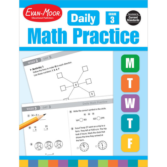 Daily Math Practice, Teacher Resource Book Grade 3 Paperback