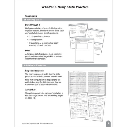 Daily Math Practice, Teacher Resource Book Grade 5 Paperback