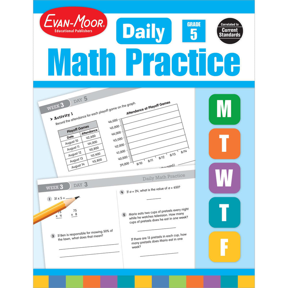 Daily Math Practice, Teacher Resource Book Grade 5 Paperback
