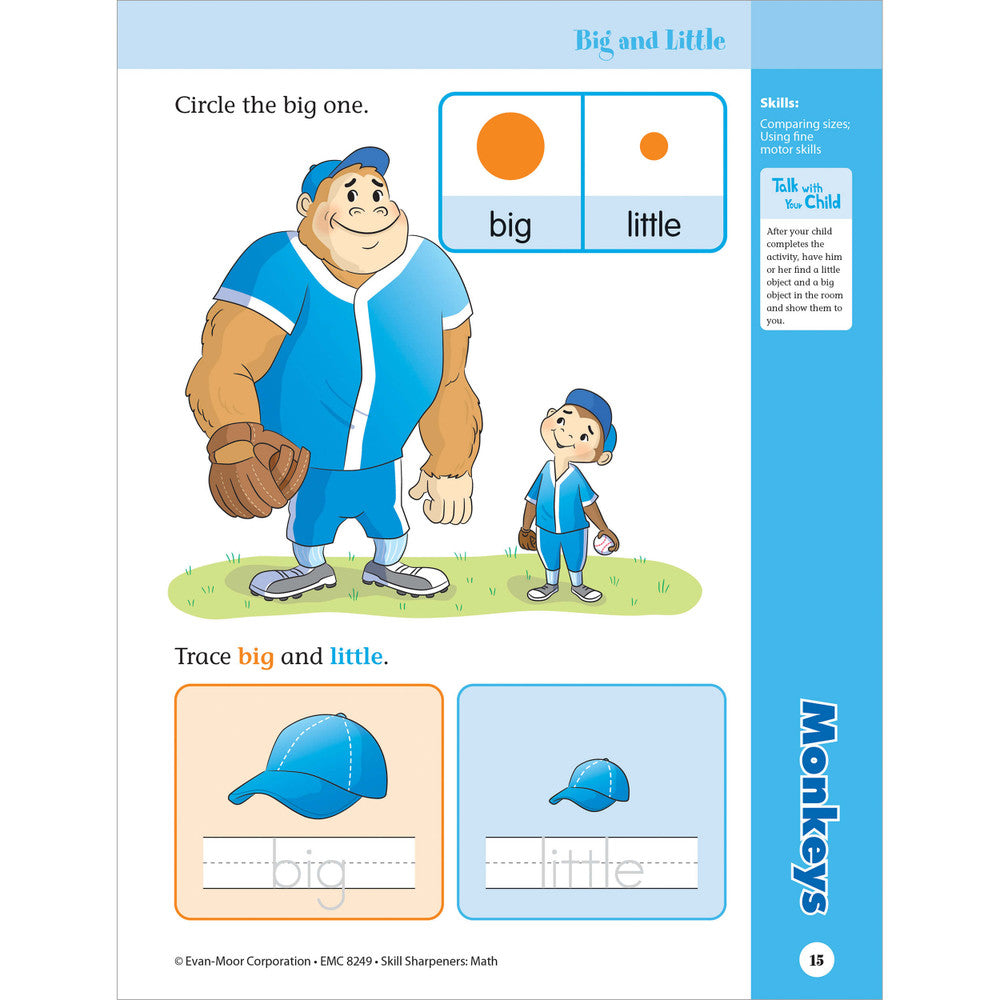 Skill Sharpeners: Math Workbook Grade PK-K Paperback