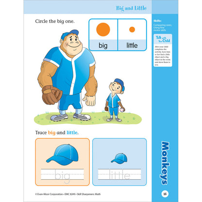 Skill Sharpeners: Math Workbook Grade PK-K Paperback