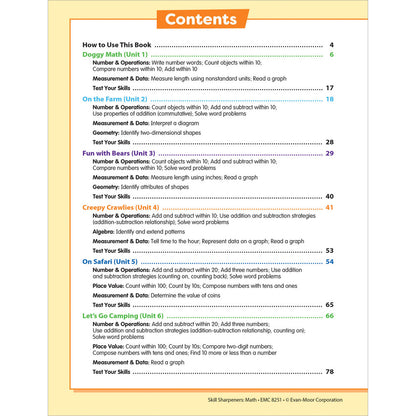 Skill Sharpeners: Math Workbook Grade 1 Paperback