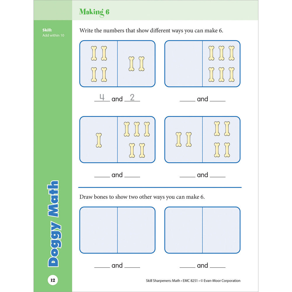 Skill Sharpeners: Math Workbook Grade 1 Paperback