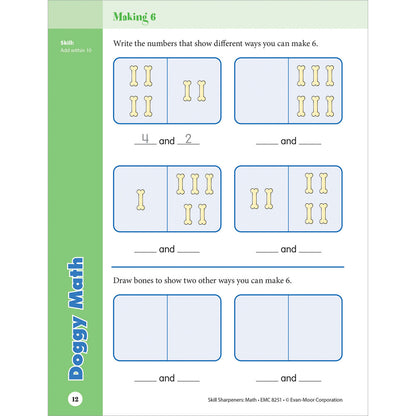 Skill Sharpeners: Math Workbook Grade 1 Paperback