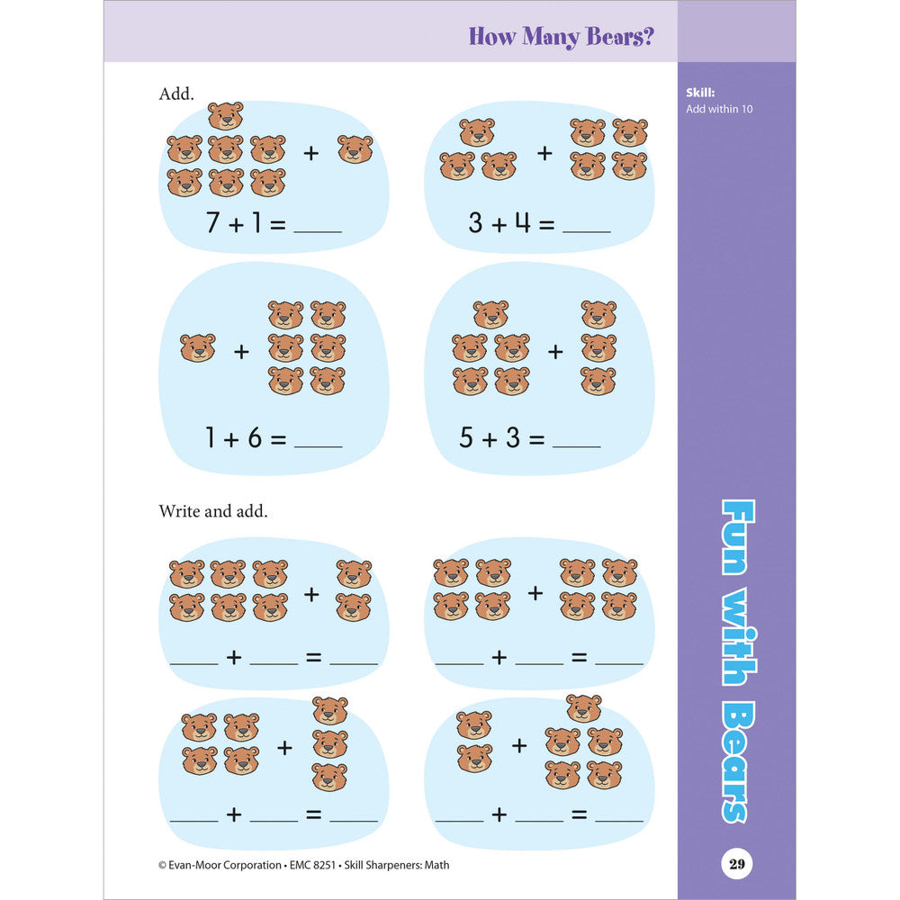 Skill Sharpeners: Math Workbook Grade 1 Paperback