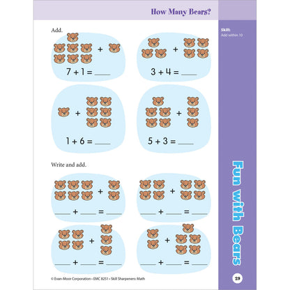 Skill Sharpeners: Math Workbook Grade 1 Paperback
