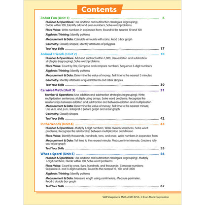 Skill Sharpeners: Math Workbook Grade 3 Paperback