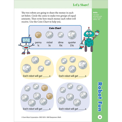 Skill Sharpeners: Math Workbook Grade 3 Paperback