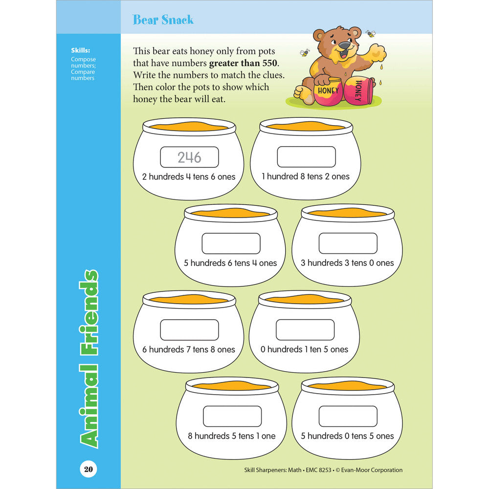 Skill Sharpeners: Math Workbook Grade 3 Paperback