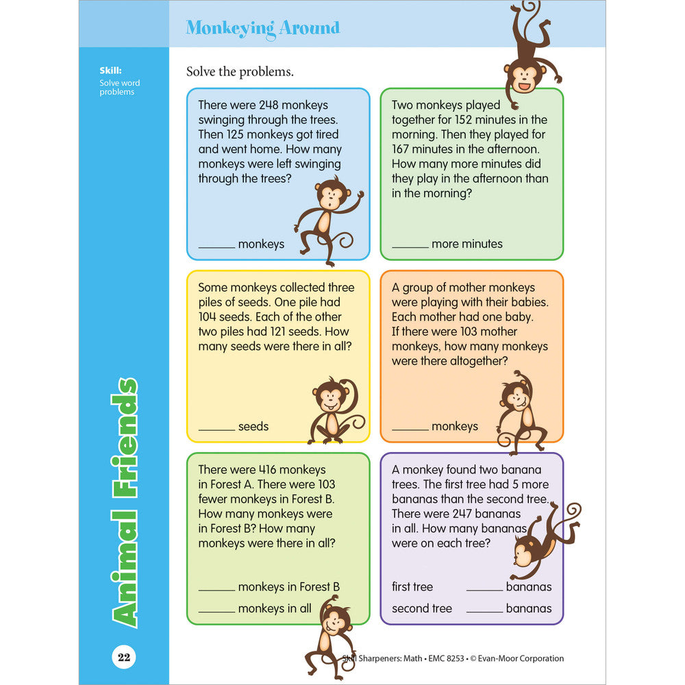 Skill Sharpeners: Math Workbook Grade 3 Paperback
