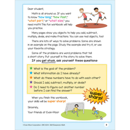 Skill Sharpeners: Math Workbook Grade 4 Paperback
