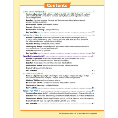 Skill Sharpeners: Math Workbook Grade 4 Paperback