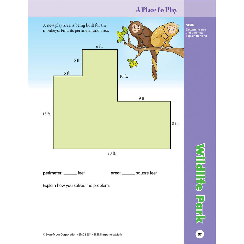 Skill Sharpeners: Math Workbook Grade 4 Paperback