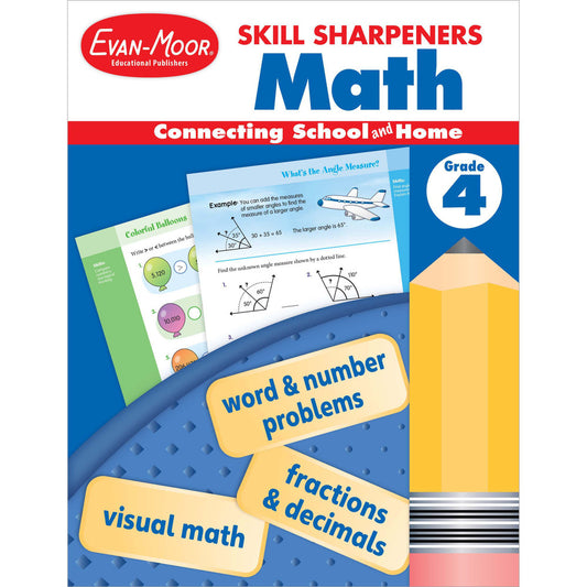 Skill Sharpeners: Math Workbook Grade 4 Paperback