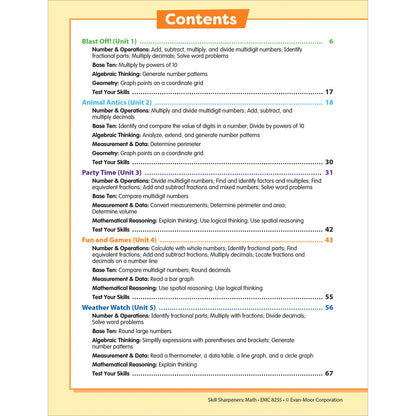 Skill Sharpeners: Math Workbook Grade 5 Paperback