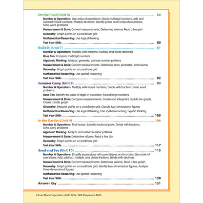 Skill Sharpeners: Math Workbook Grade 5 Paperback