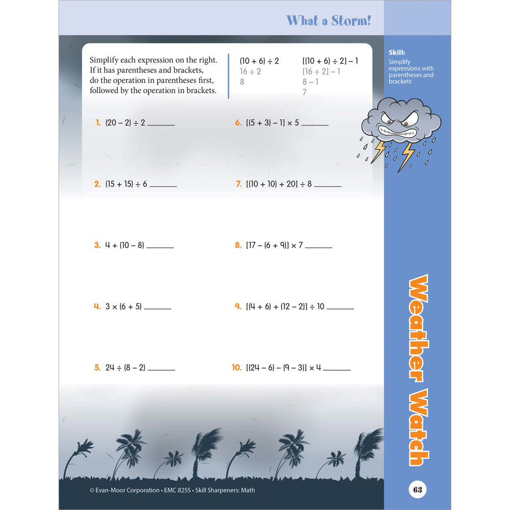 Skill Sharpeners: Math Workbook Grade 5 Paperback
