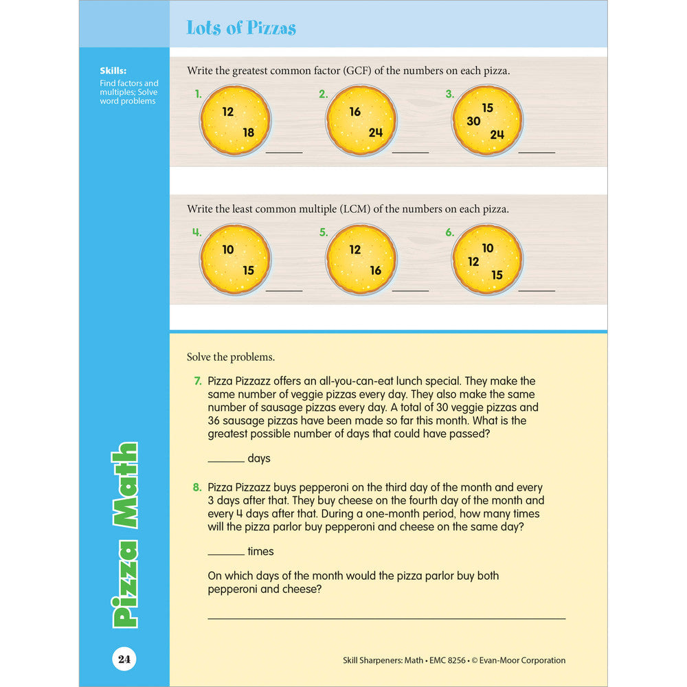 Skill Sharpeners: Math Workbook Grade 6 Paperback