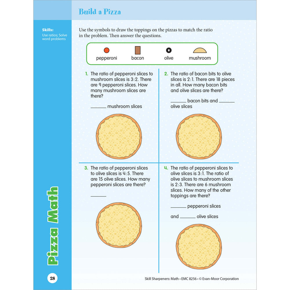 Skill Sharpeners: Math Workbook Grade 6 Paperback