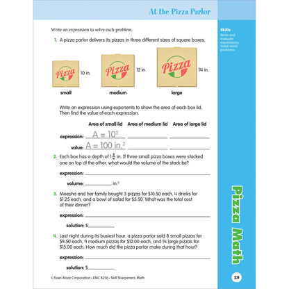 Skill Sharpeners: Math Workbook Grade 6 Paperback