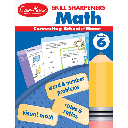 Skill Sharpeners: Math Workbook Grade 6 Paperback