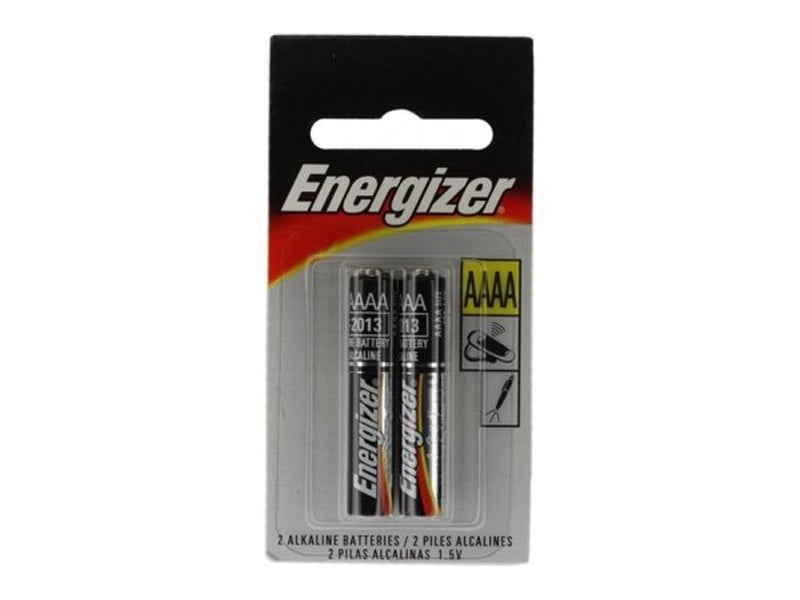 Energizer E96-BP-2 AAAA 1.5V Alkaline Button Top Battery - 2 Piece Retail Card