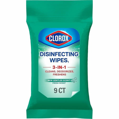 The Clorox Company Clorox Bleach-Free Disinfecting WipesTo-Go Pack, Fresh Scent - Bleach-free, Disinfectant, Antibacterial, Disposable