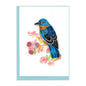 Quilled Bluebird on Flower Branch Gift Enclosure Mini Card [GE5011]