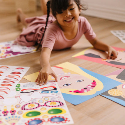 Make-a-Face Fashion Faces Sticker Pad