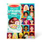 Make-a-Face Fashion Faces Sticker Pad