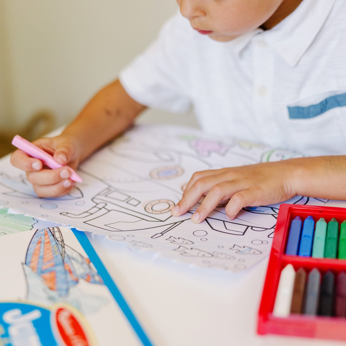 Jumbo Coloring Pad - Vehicles