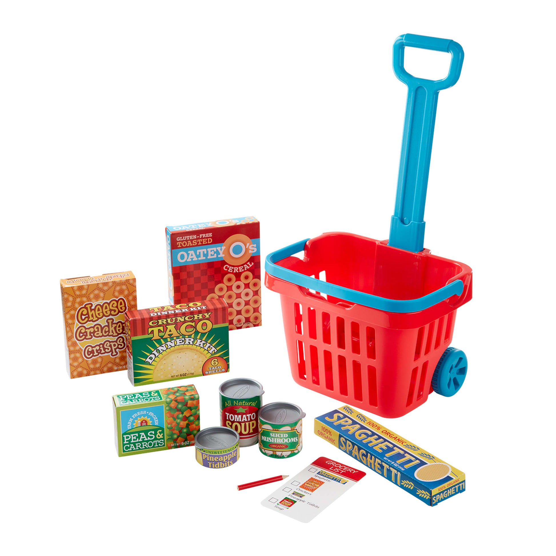 Fill & Roll Grocery Basket Play Set