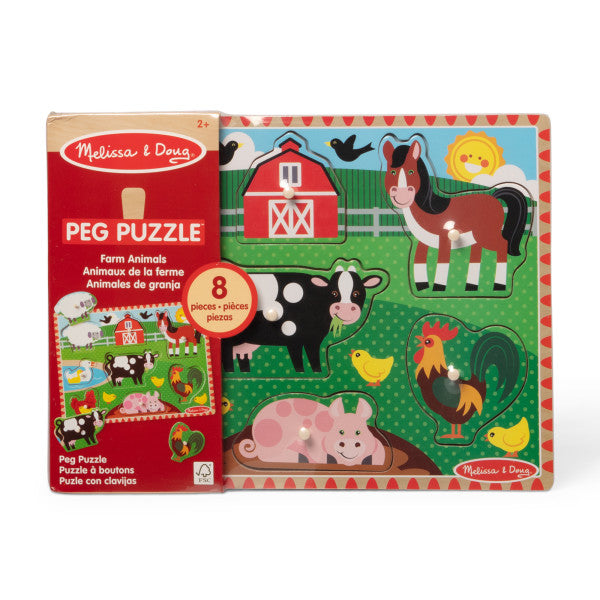 Farm Peg Puzzle - 8 Pieces