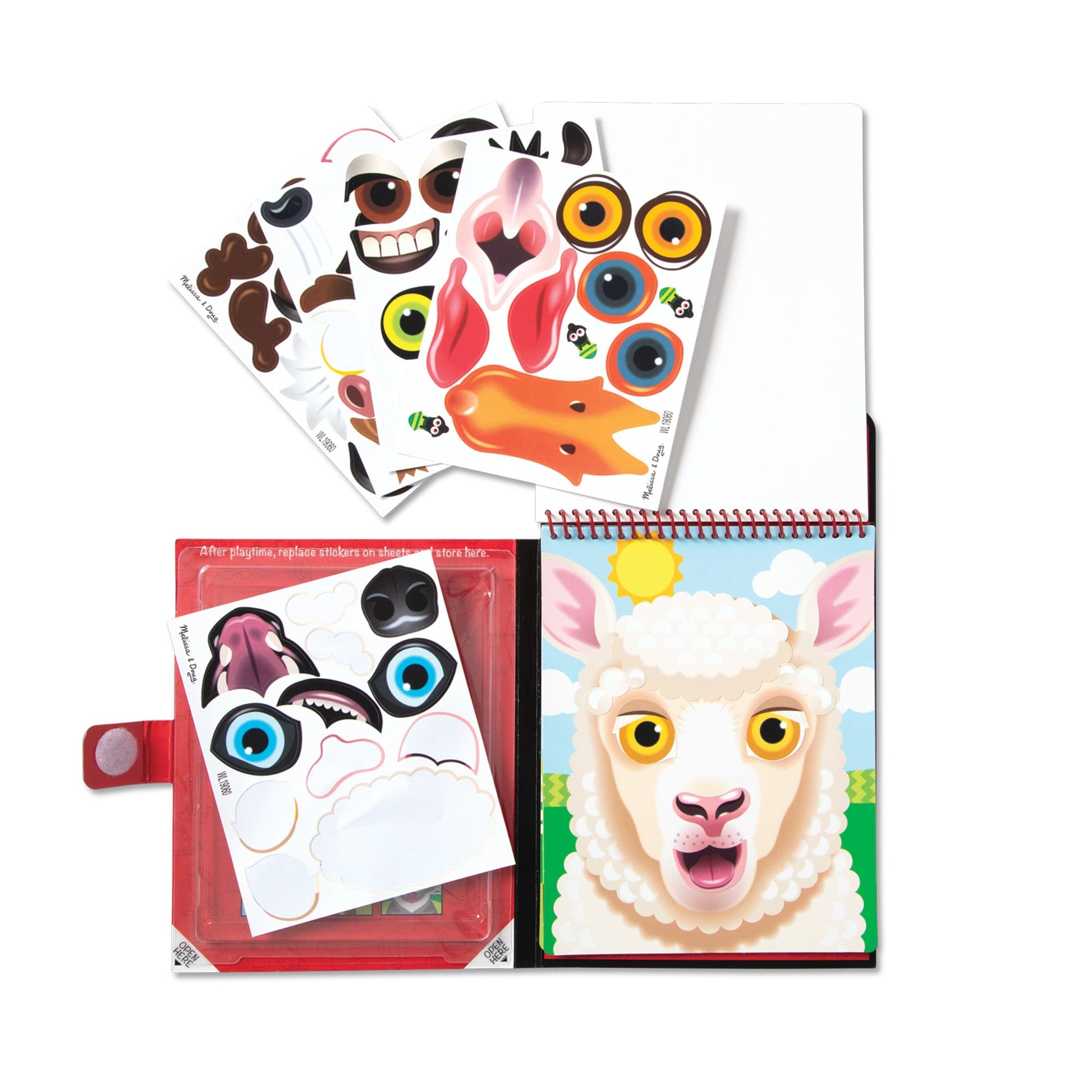 Make-a-Face - Farm Reusable Sticker Pad - On the Go Travel Activity